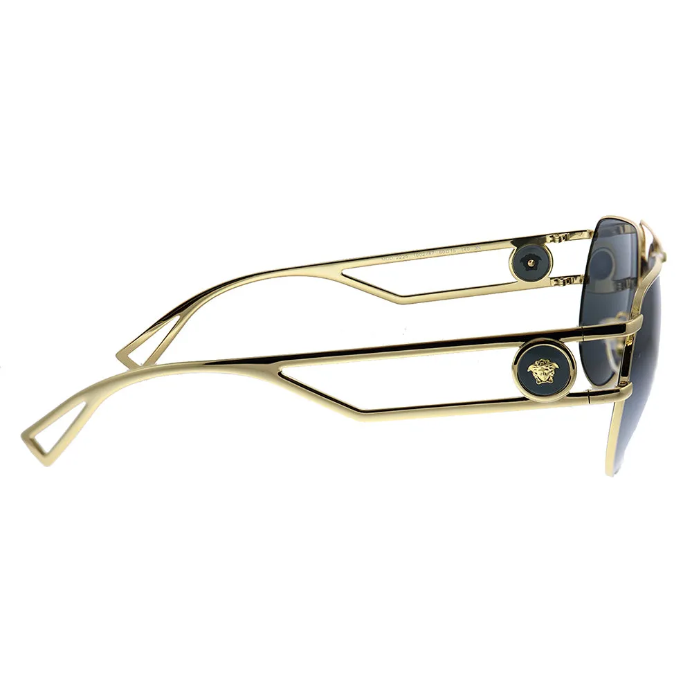 Versace  VE 2225 100287 Unisex Aviator Sunglasses