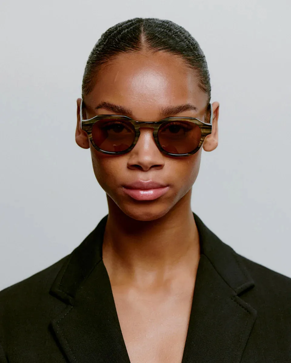 Zan Sunglasses - Striped Horn